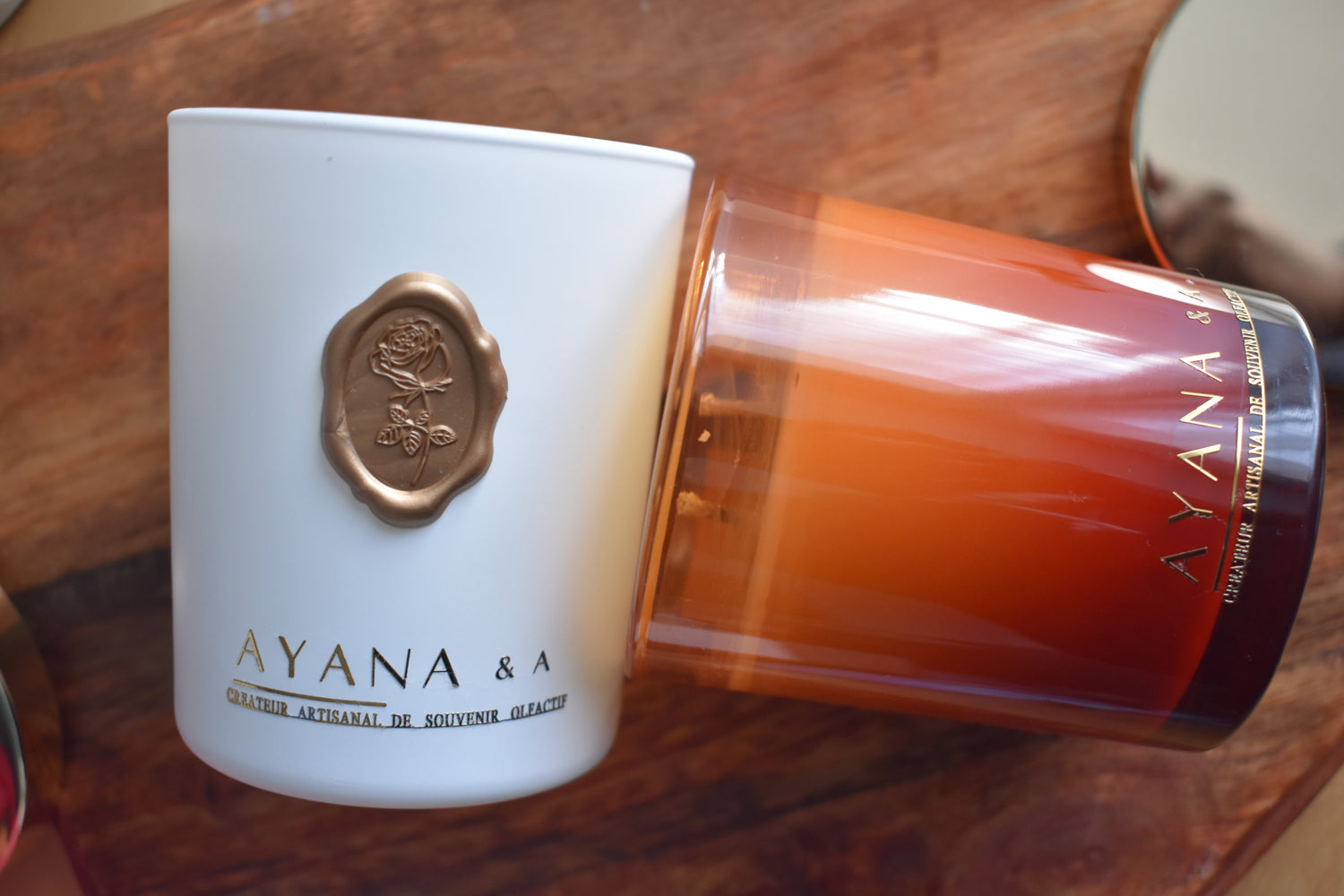 Bougie parfumé artisanale et végétale Ayana et A, savoir faire de "Mon petit crush parfumé"